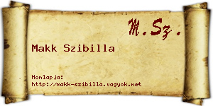 Makk Szibilla névjegykártya